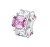 Csillogó ezüst medál Fancy Vibrant Pink FVP02