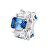 Charm scintillante in argento Fancy Freedom Blue FFB02