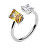 Elegantný otvorený prsteň Fancy Energy Yellow FEY13