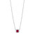 Elegantní stříbrný náhrdelník Fancy Passion Ruby FPR132