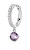 Einzelner Kreis-Ohrring Fancy Magic Purple FMP87