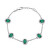 Bracciale di lusso in argento con zirconi Fancy Life Green FLG34