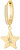 Vergoldeter Single Ohrring Stern mit Kristallen BHKE017EN
