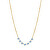 Půvabný pozlacený náhrdelník s modrými krystaly Symphonia BYM137