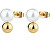 Schicke vergoldete Ohrringe mit Perlen Perfect BPC23