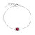 Slušivý stříbrný náramek s kubickými zirkony Fancy Passion Ruby FFB130