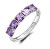Slušivý strieborný prsteň Fancy Magic Purple FMP24