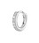 Einzelner silberner Kreis-Ohrring Fancy Infinite White FIW88