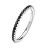 Třpytivý stříbrný prsten Fancy Mystery Black FMB69