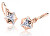 Dětské bicolor náušnice ze zlata s diamanty C2209-10-10-X-4-D
