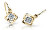 Dětské bicolor náušnice ze zlata s diamanty C2240-10-10-X-1-D