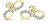 Elegantné náušnice zo žltého zlata s briliantmi v tvare nekonečna DZ60149-30-00-X-1