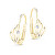 Luxus sárga arany gyémánt fülbevaló DZ8024-L-55-00-X-L1