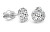 Luxus bedugós fehér arany fülbevalók gyémántokkal DZ60167-30-00-X-2