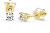 Minimalistické náušnice kôstky zo žltého zlata s briliantmi DZ60129-30-00-X-1