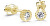 Minimalistické náušnice kôstky zo žltého zlata s briliantmi DZ60236-30-00-X-1