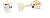 Minimalistické peckové náušnice ze žlutého zlata s brilianty DZ8007-30-00-X-1