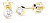 Nežné kôstkové náušnice zo žltého zlata s briliantmi DZ8017-30-00-X-1