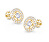Bedugós sárga arany fülbevalók gyémántokkal DZ6413-1988-30-00-X-1