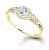 Luxusní prsten ze žlutého zlata se zirkony Z6816–2802-10-X-1