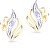 Luxus arany fülbevaló csillogó cirkónium kövekkel  Z8024-30-10-X-1