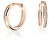 Időtálló rózsaszín arany karika fülbevaló C3343-80-10-X-4