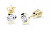 Náušnice zo žltého zlata so zirkónmi Z8003-30-10-X-1