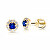 Půvabné zlaté náušnice s modrými zirkony Z9002-3100-30-60-X-1