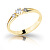Pôvabný prsteň zo žltého zlata so zirkónmi Z6866-2105-10-X-1