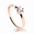 Csodálatos csillogó rózsaszín arany gyűrű  Z6485-10-X-4