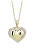Zlatý prívesok v tvare srdca so zirkónmi Z6305-2405-40-10-X-1