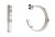 Elegantné oceľové náušnice s kryštálmi Minimal Linear 35000163