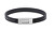 Elegantes Herrenarmband aus schwarzem Leder Exposed 35100020