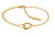 Elegante bracciale placcato in oro Sculptured Drops 35000077