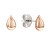 Jemné bronzové náušnice pecky Sculptured Drops 35000072