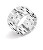 Luxusní ocelový prsten Geometric 35000324