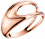 Bracciale massiccio in acciaio placcato oro rosa Shade KJ3YPD10010