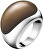 Oceľový prsteň s kameňom Ellipse KJ3QCR0201
