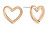 Cercei fermecători din bronz Inimă Minimalist Hearts 35000392