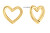 Bájos aranyozott fülbevaló Szív Minimalist Hearts 35000391