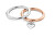 Romantická bicolor souprava ocelových prstenů Captivate 35000327