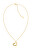 Slušivý pozlátený náhrdelník so srdiečkom Minimalist Hearts 35000385