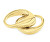 Elegante set di anelli placcati oro Elongated Drops 35000448