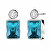 Elegáns acél fülbevaló kristályokkal Royal 42139.AQU.E