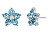 Játékos fülbevaló kristályokkal Party Flower 40545.AQU.R