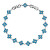 Bracciale con fiori blu 22289.AQU.R