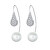 Moderní náušnice s krystaly Swarovski a perlou LuxePearl 42369.R