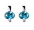 Modische Ohrringe mit blauem Kristall Simply 42204.AQU.R