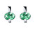 Modische Ohrringe mit grünem Kristall Simply 42204.CHR.R