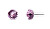 Népszerű fülbevaló lila kristályokkal Tubby Mini 4200.LAM.R
